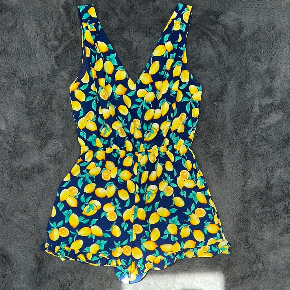 Lemon Print Romper